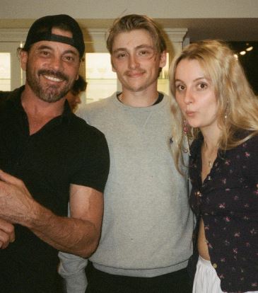 Naiia Rose Ulrich with her father Skeet Ulrich and twin brother Jackob Ulrich